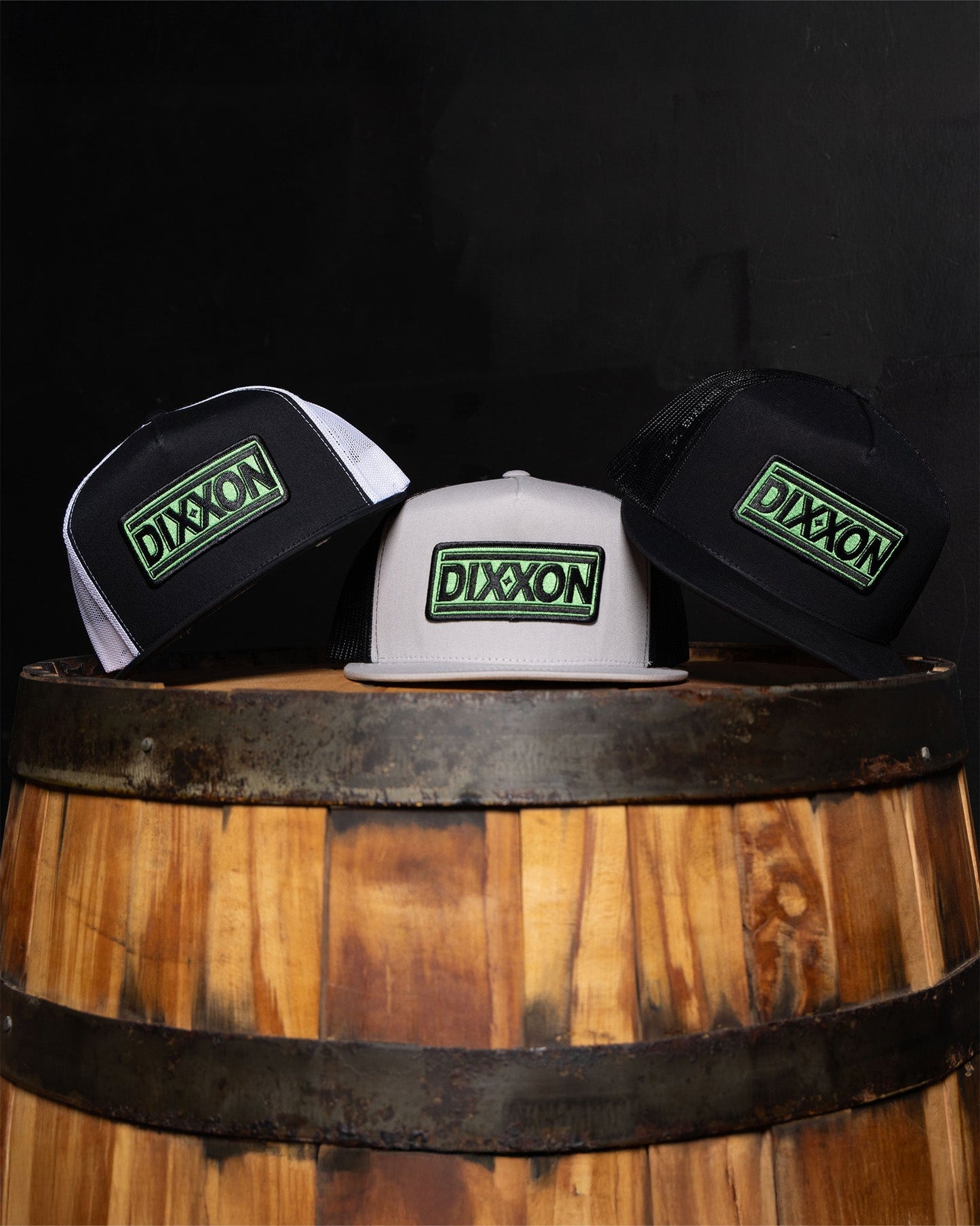 New Wave Flat Bill Trucker Snapback - Black & Green