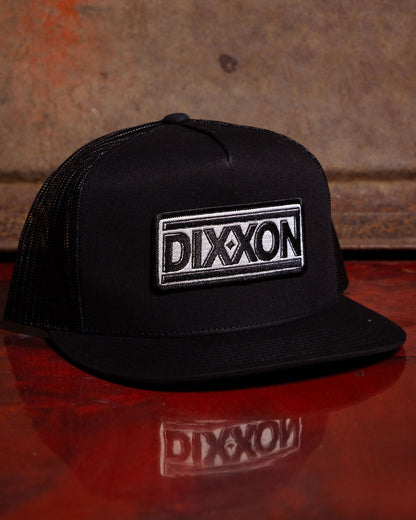 New Wave Flat Bill Trucker Snapback - White & Black
