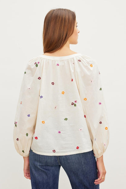 ARETHA EMBROIDERED BOHO TOP