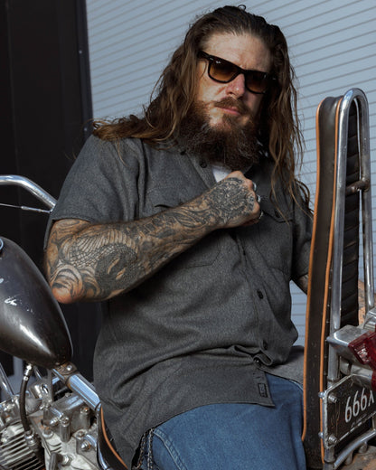Obsidian Short Sleeve Flannel