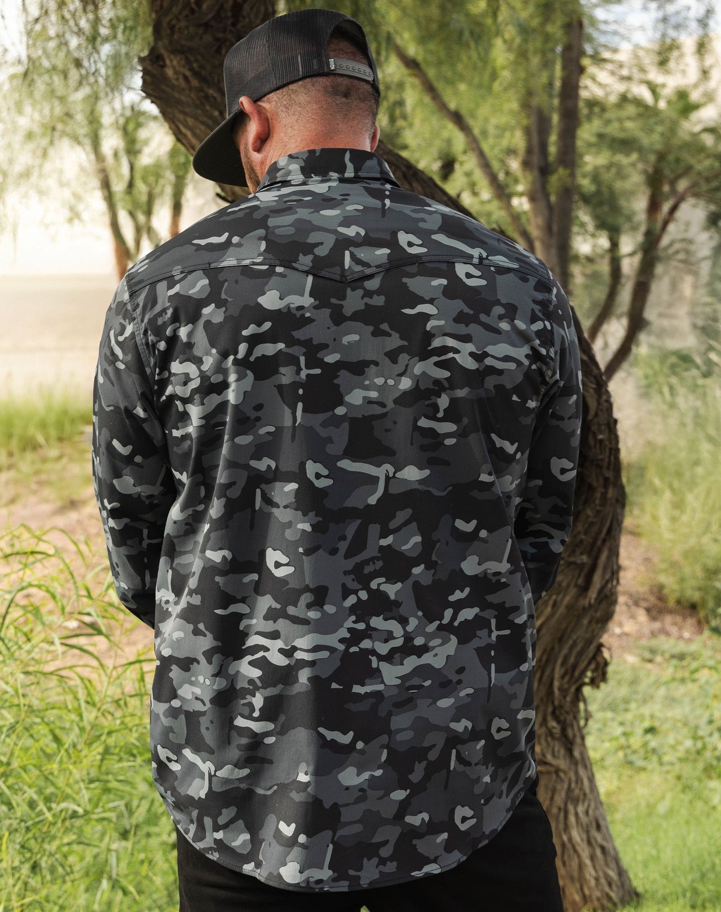 Outdoorsman Performance Long Sleeve - Black Camo