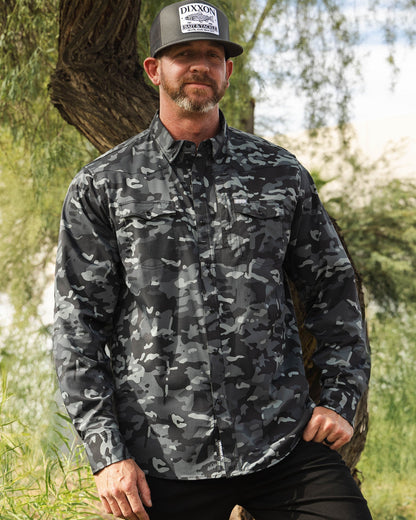 Outdoorsman Performance Long Sleeve - Black Camo
