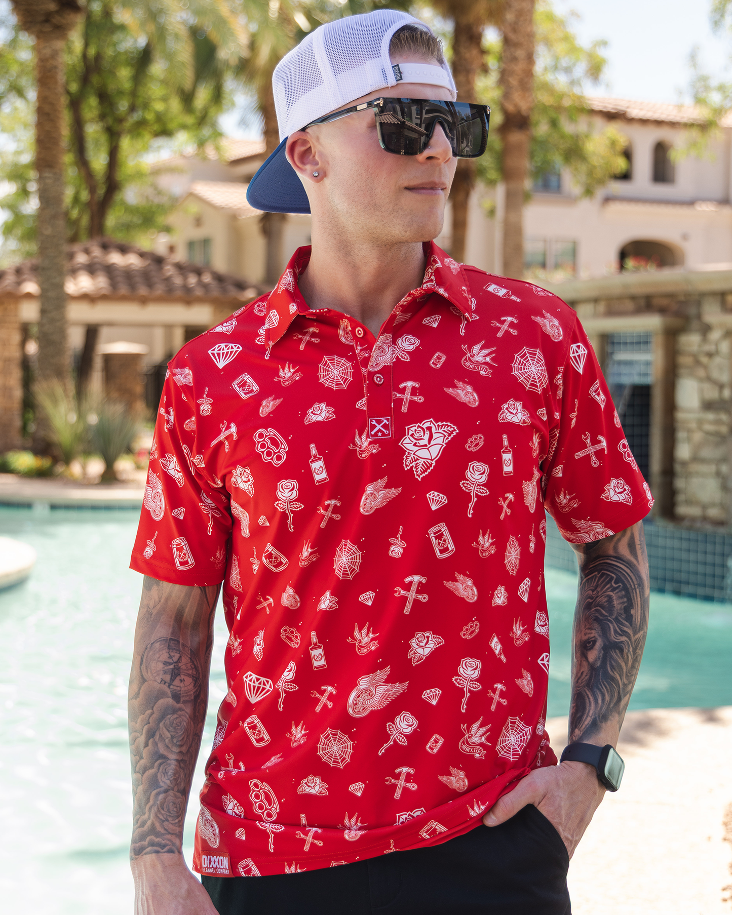 Party Boy Party Polo - Red