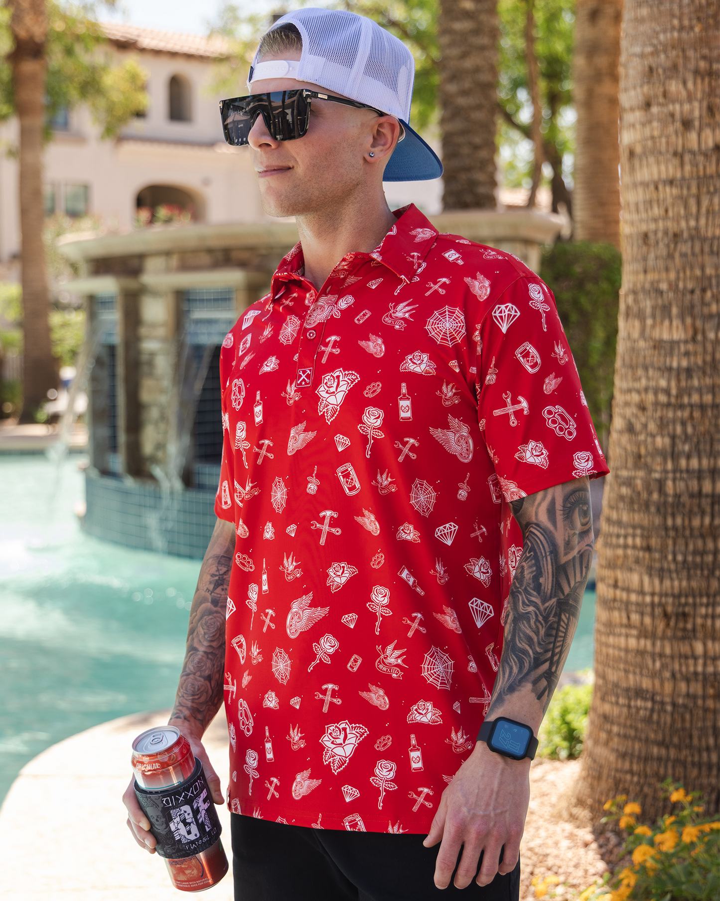 Party Boy Party Polo - Red