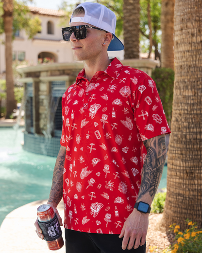 Party Boy Party Polo - Red