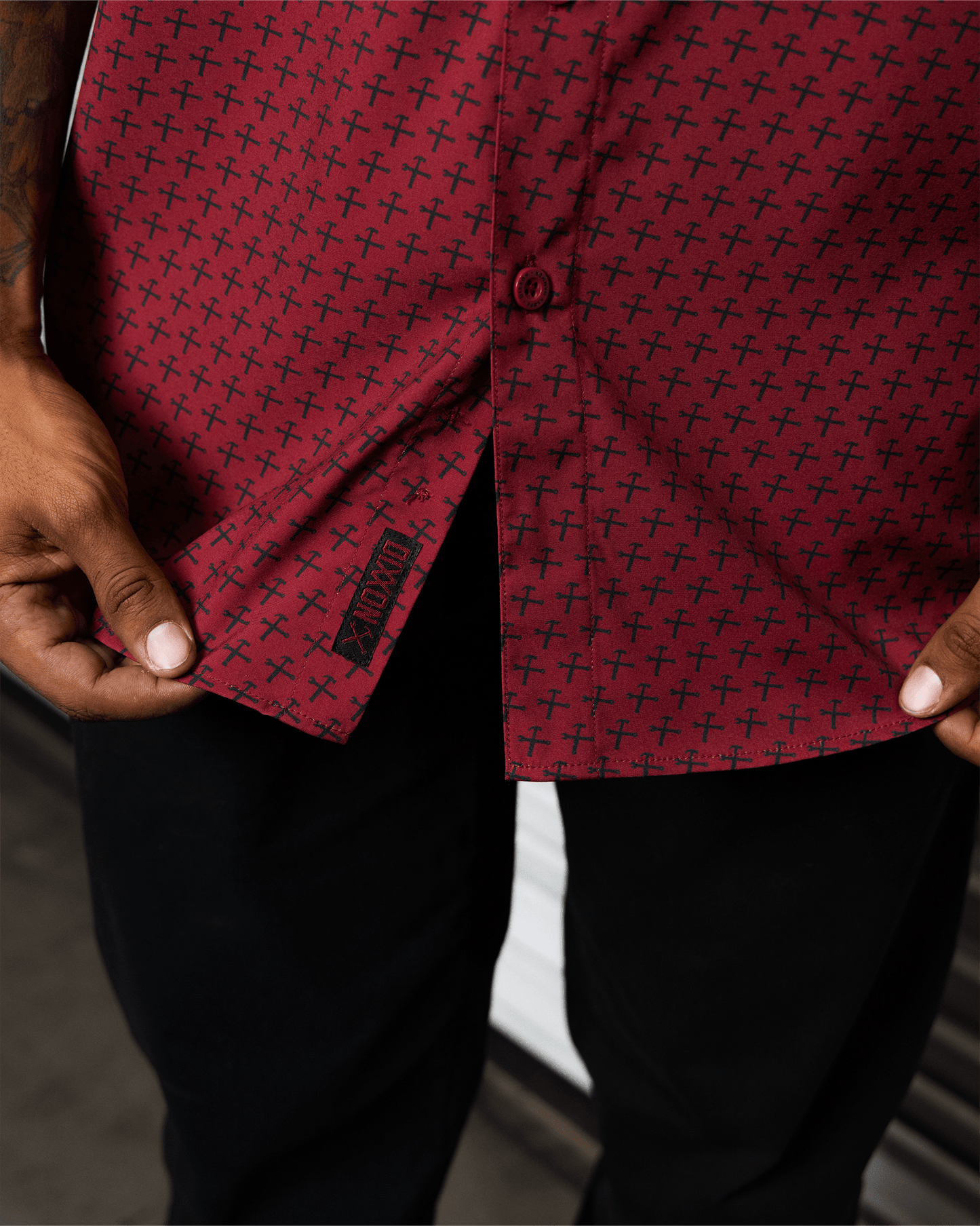 Party Hammers Party Shirt - Maroon & Black