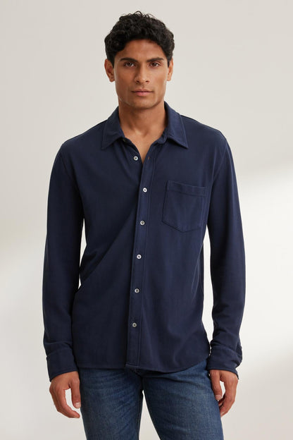 GIORGIO PIQUE BUTTON-UP SHIRT