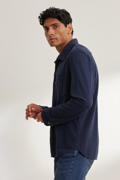 GIORGIO PIQUE BUTTON-UP SHIRT