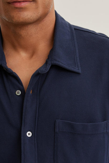 GIORGIO PIQUE BUTTON-UP SHIRT