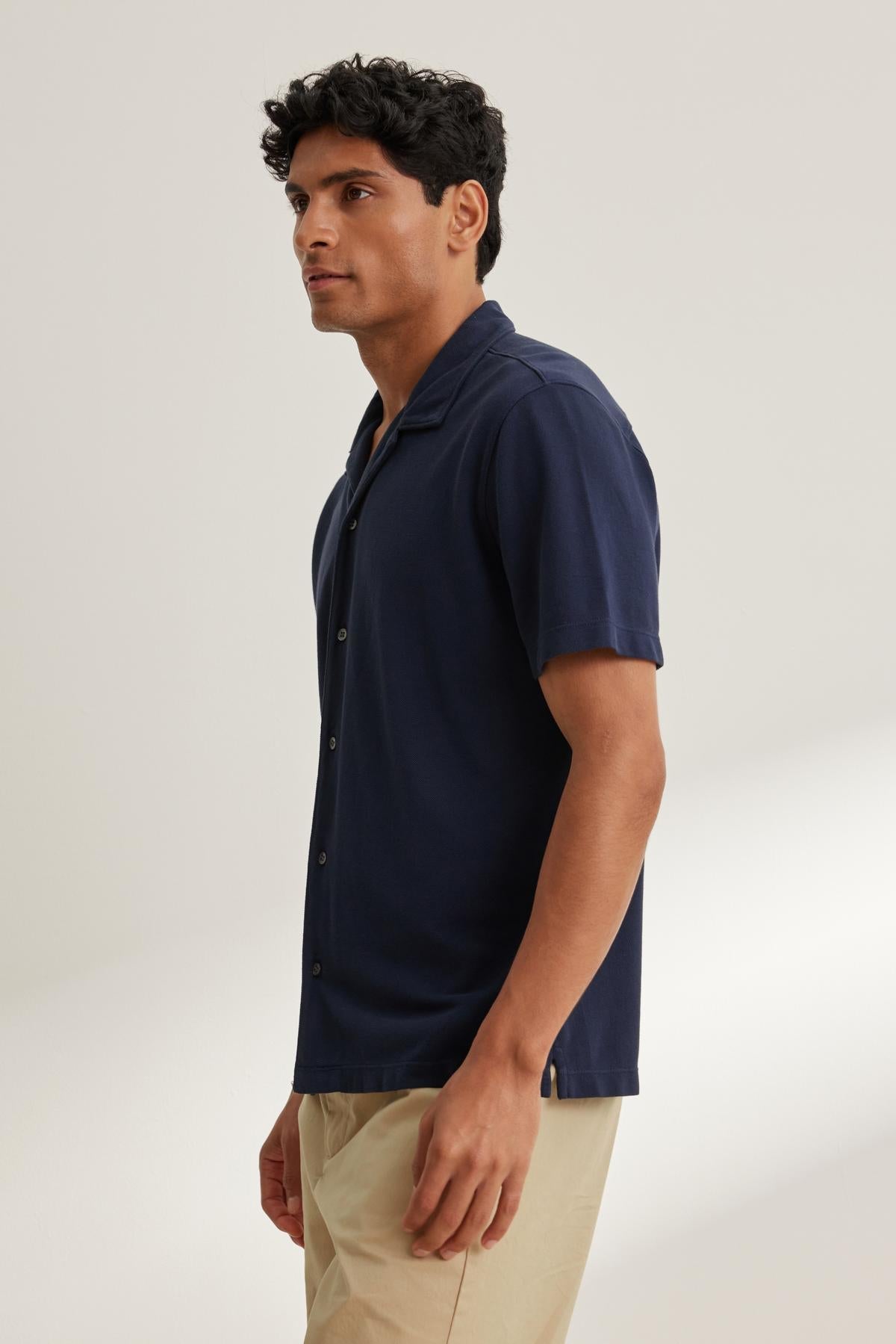 MARTYN PIQUE BUTTON-UP SHIRT
