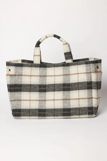 PLAID TOTE