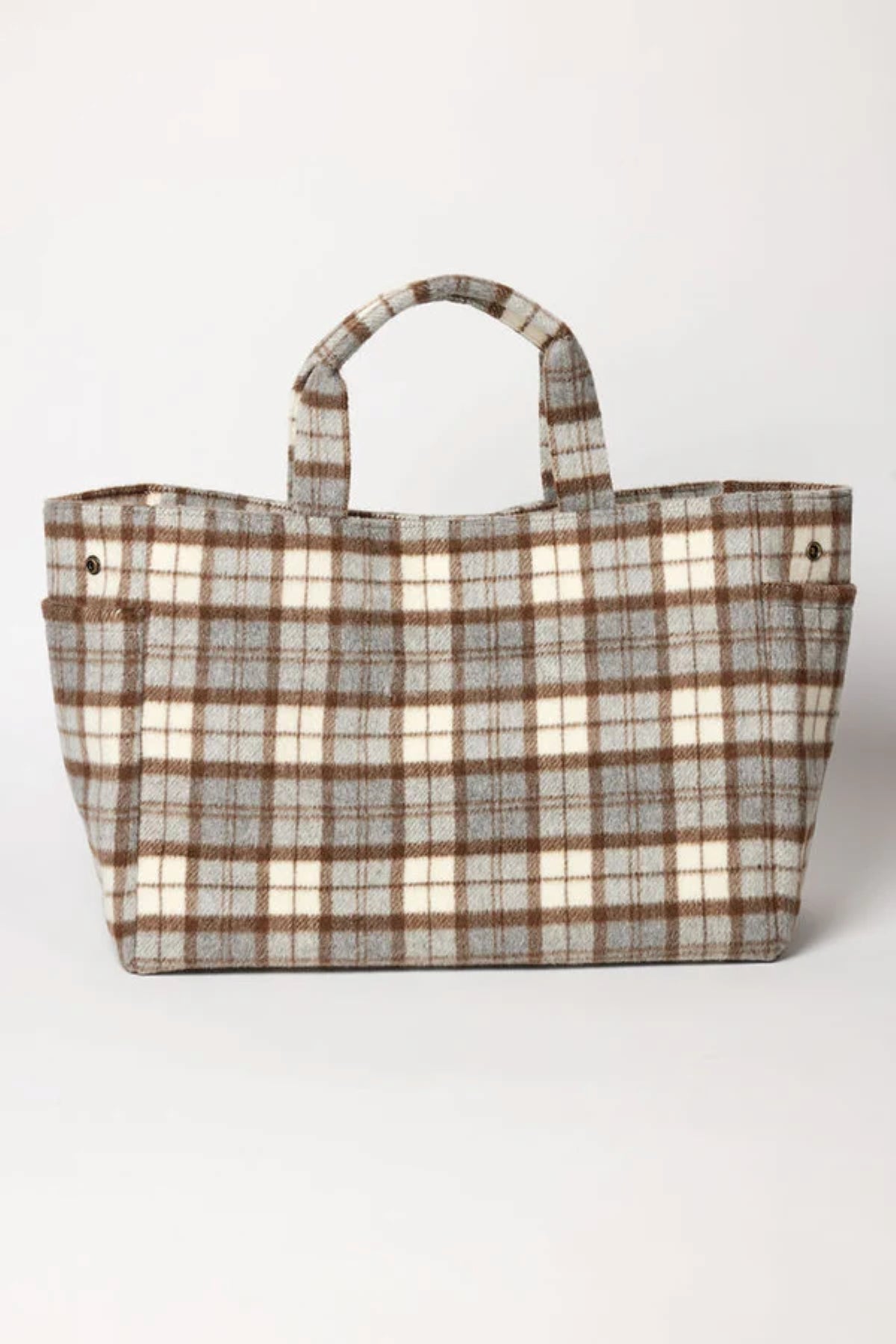 PLAID TOTE