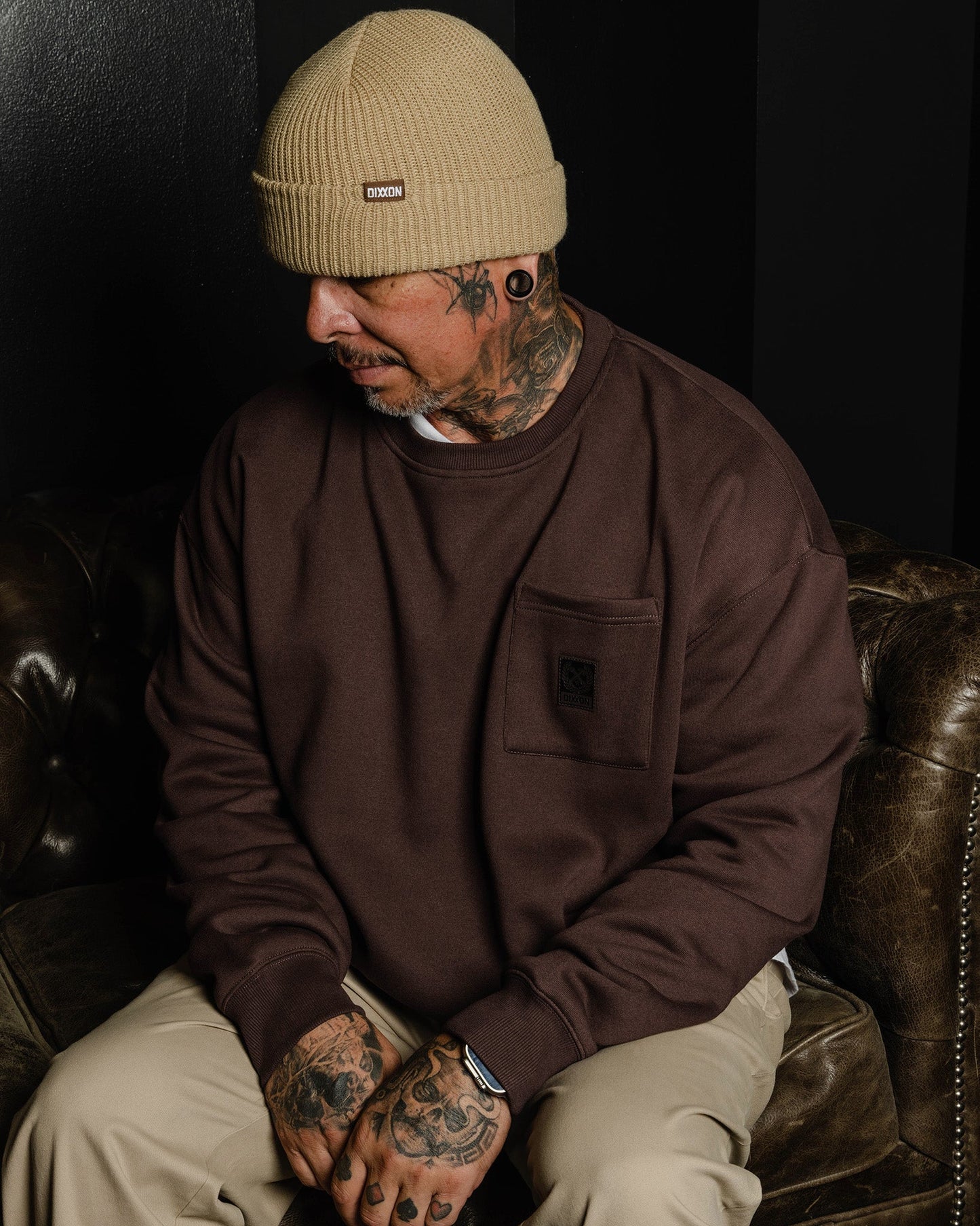 Pocket Crewneck - Brown