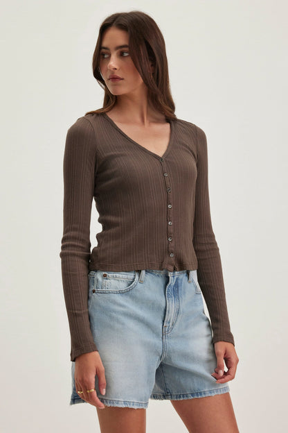 DREW POINTELLE CARDIGAN