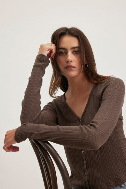 DREW POINTELLE CARDIGAN