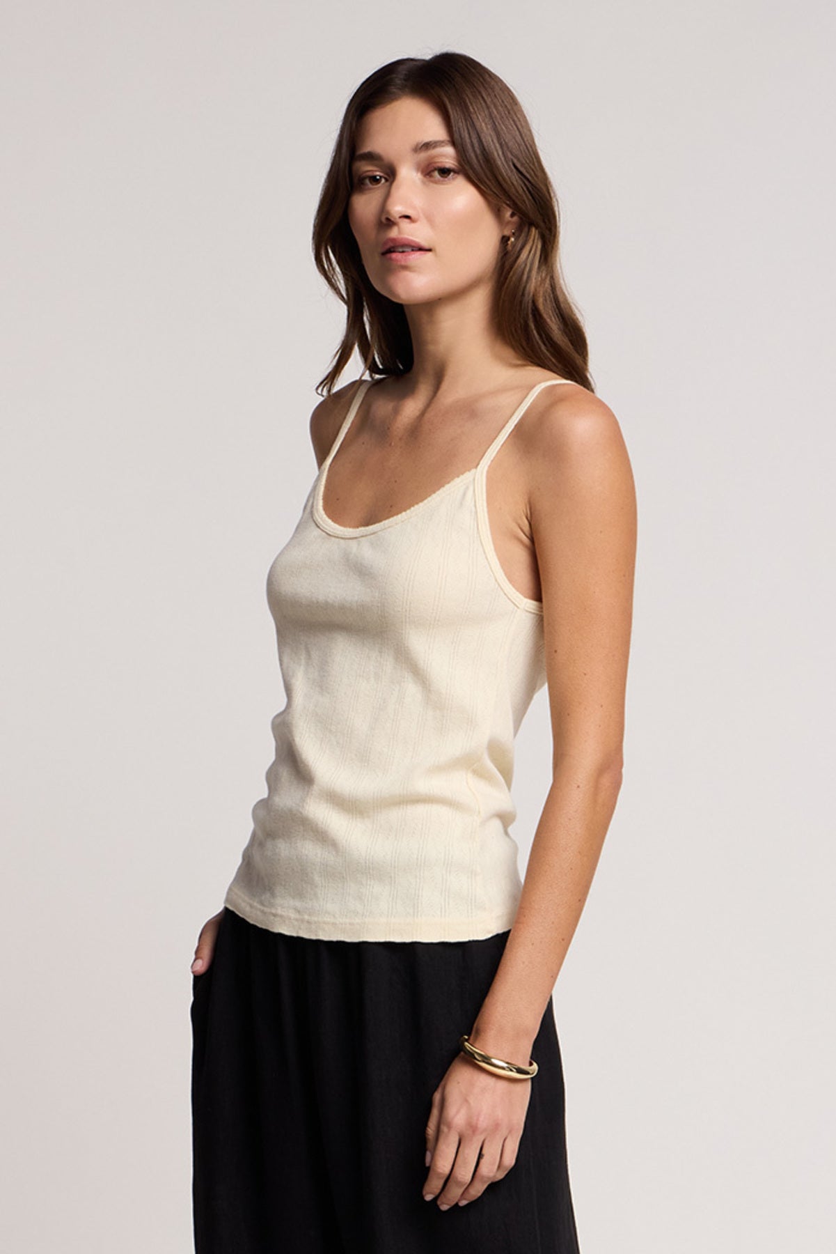 LYNN POINTELLE TANK TOP
