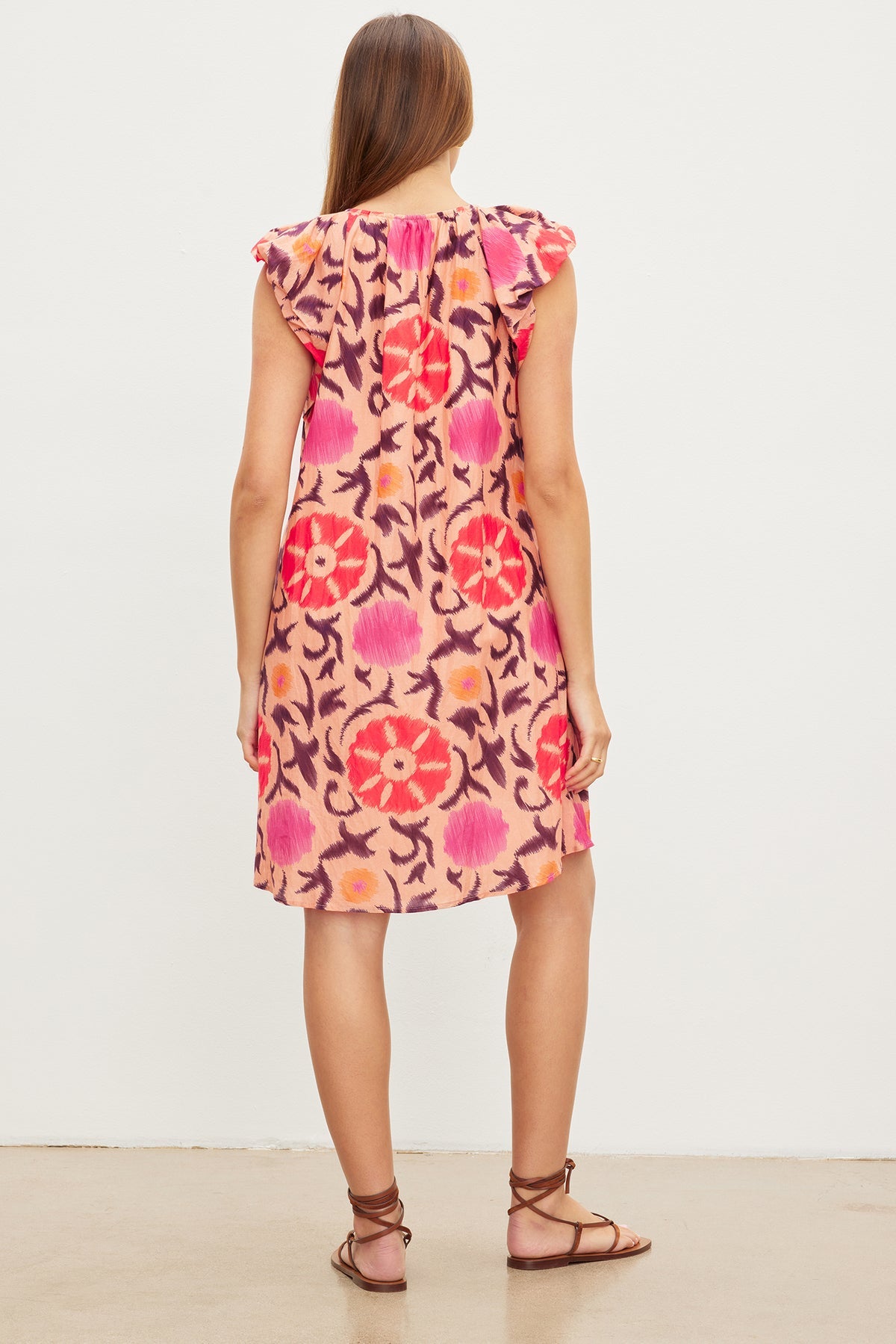 JENNA PRINTED SILK COTTON VOILE DRESS