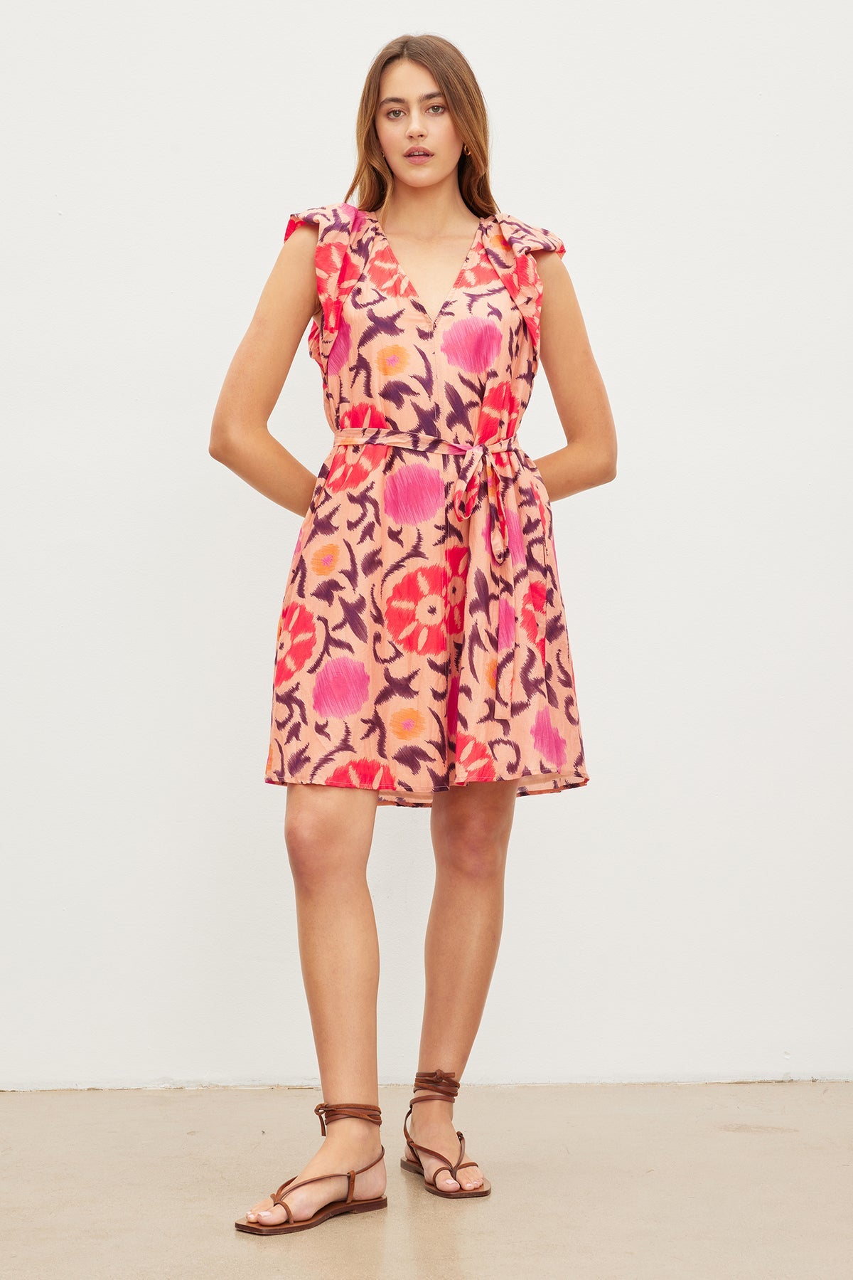 JENNA PRINTED SILK COTTON VOILE DRESS