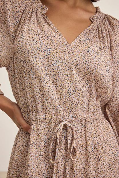 LIMA PRINTED CRINKLE COTTON GAUZE DRESS
