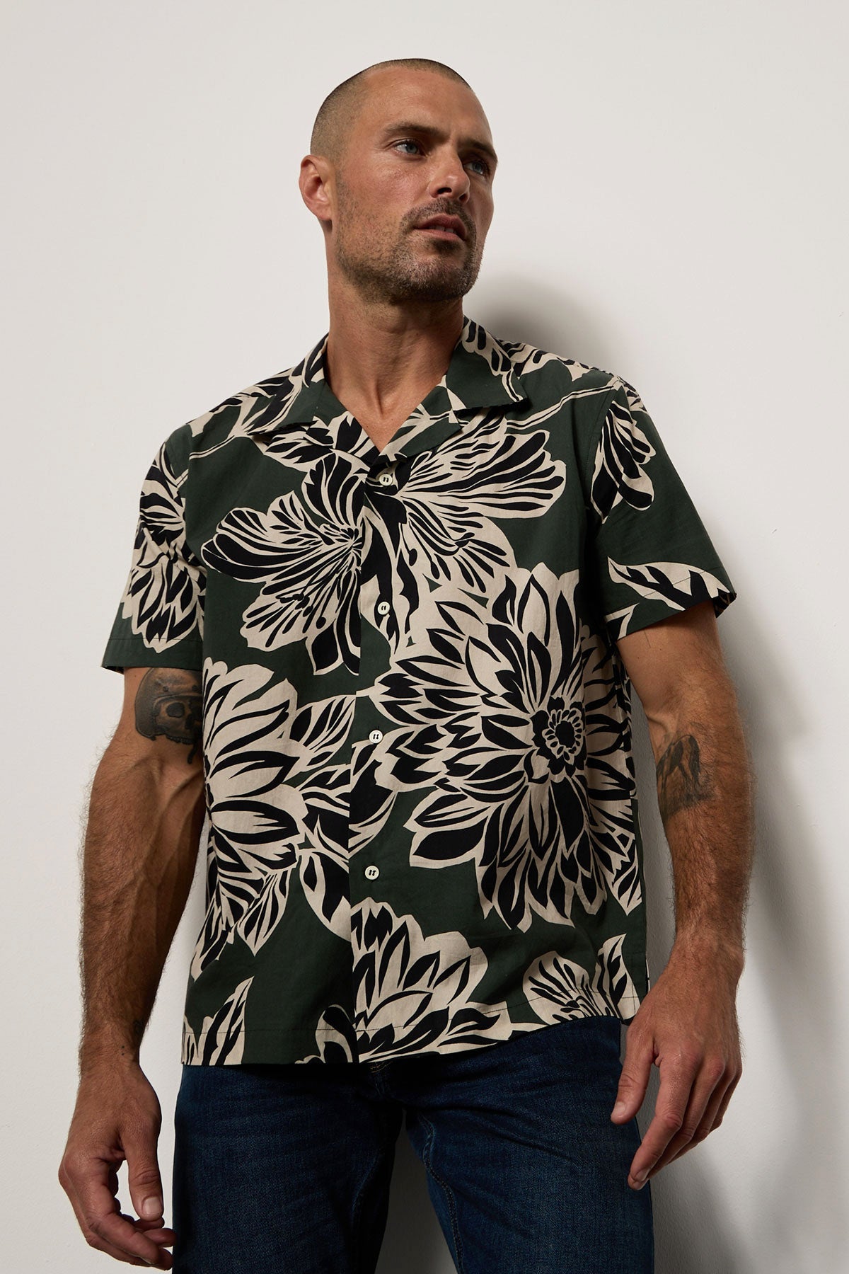 IGGY PRINTED BUTTON-UP SHIRT