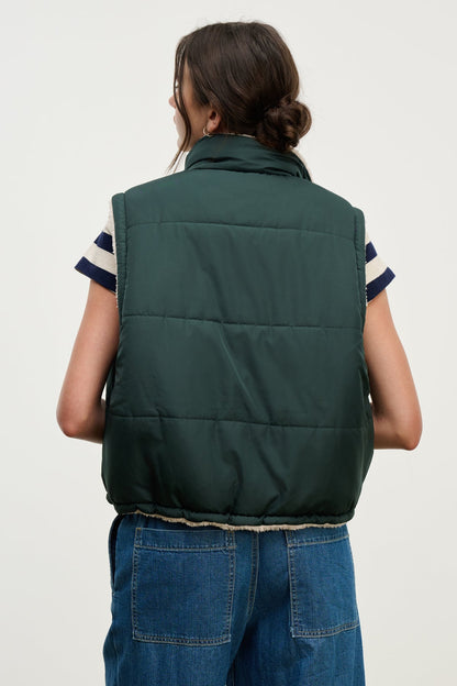 CATHY PUFFER SHERPA REVERSIBLE VEST