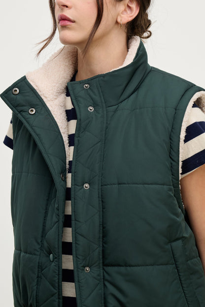 CATHY PUFFER SHERPA REVERSIBLE VEST