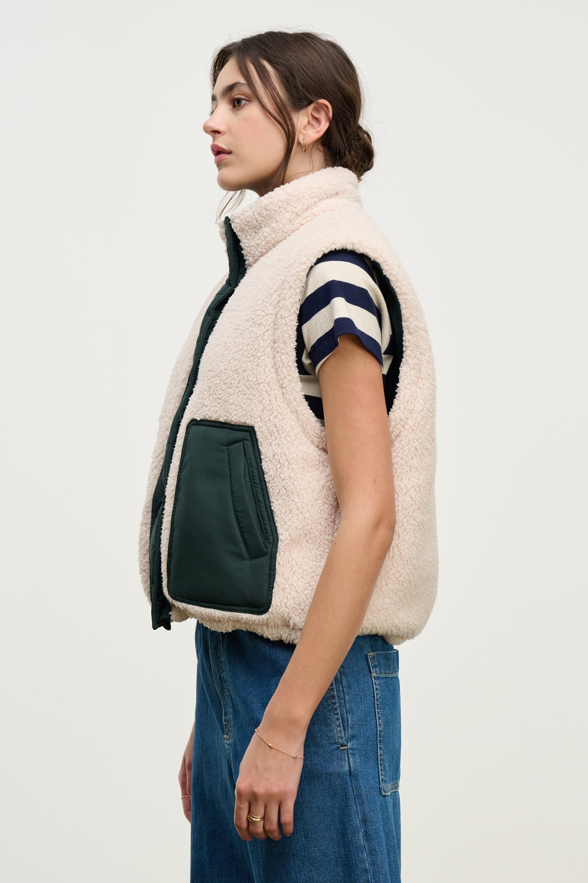 CATHY PUFFER SHERPA REVERSIBLE VEST