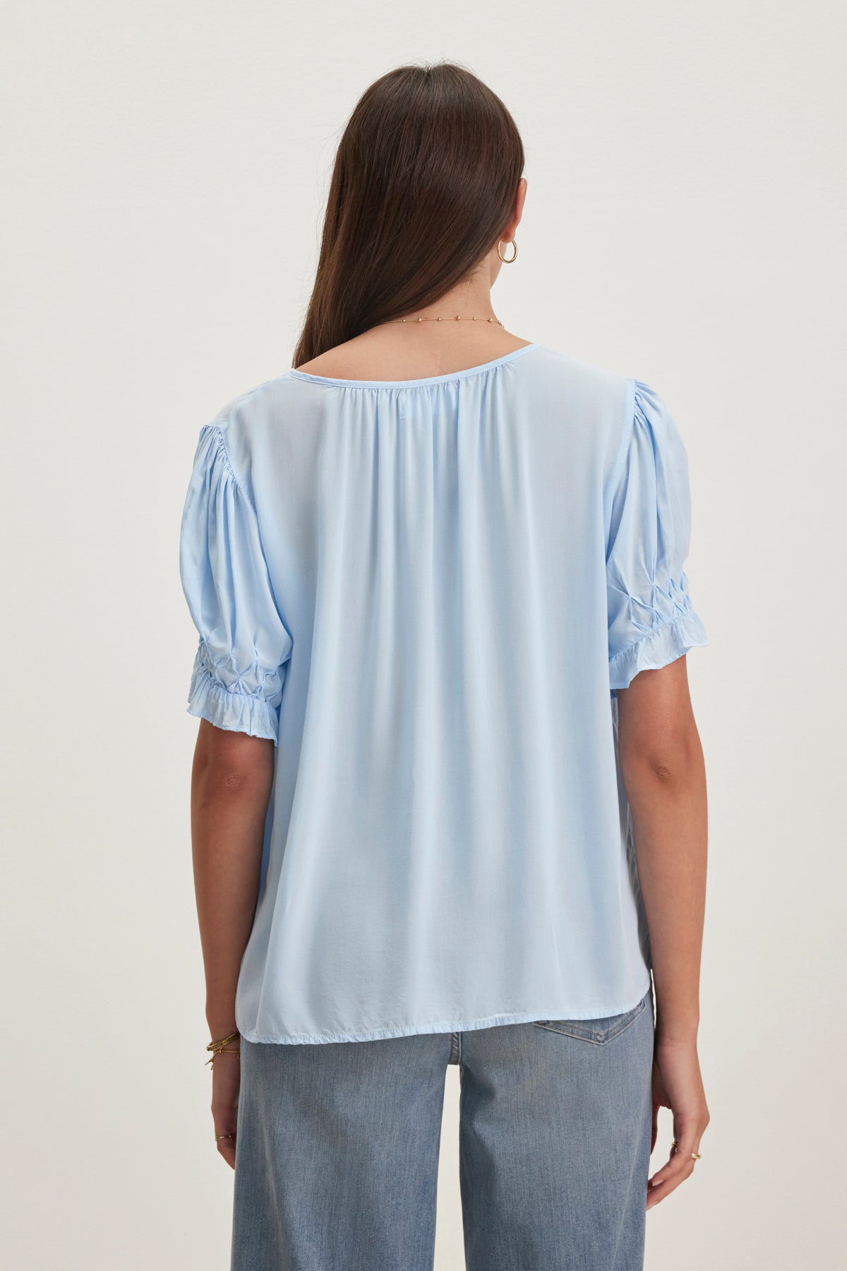 CALISSA SPLIT NECK BLOUSE