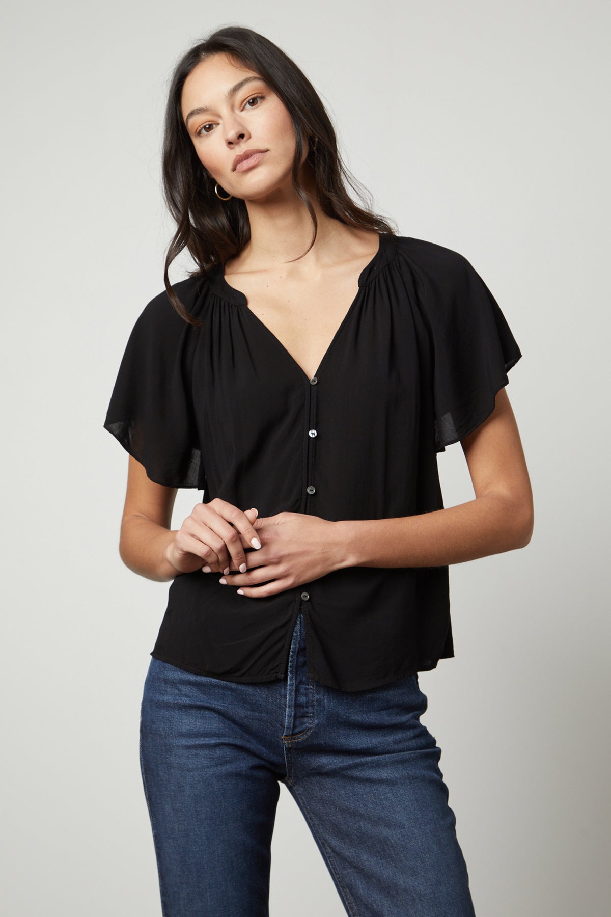 HARLEY FLUTTER SLEEVE TOP