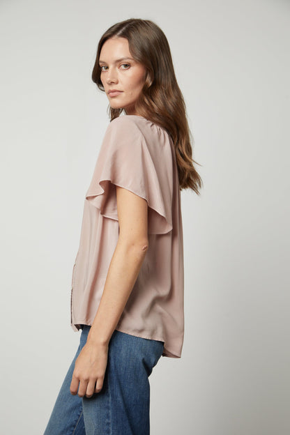 HARLEY FLUTTER SLEEVE TOP