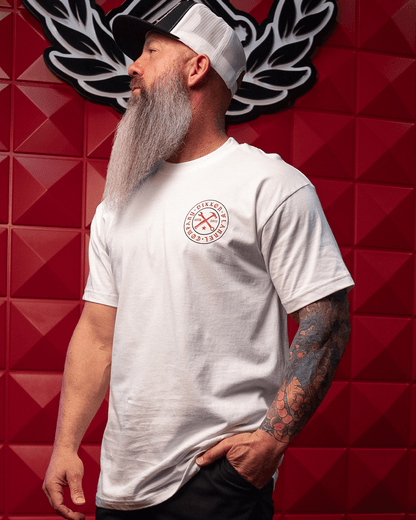 Red Nameplate T-Shirt - White