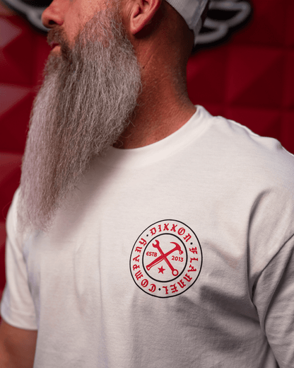 Red Nameplate T-Shirt - White