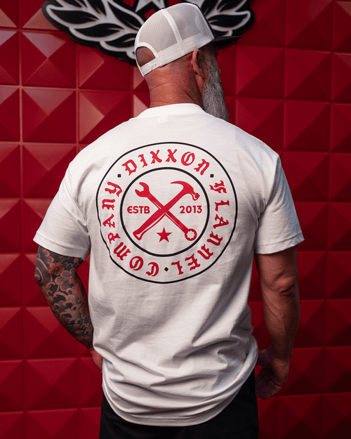 Red Nameplate T-Shirt - White