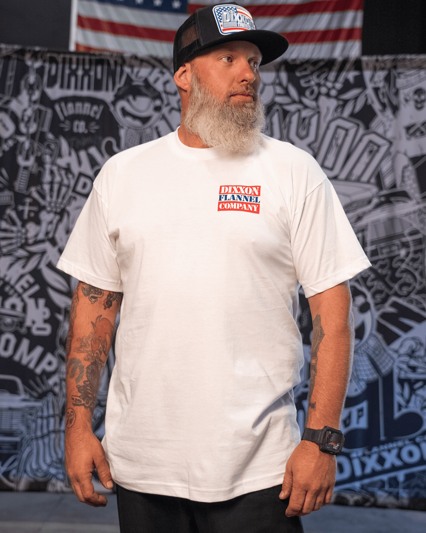 Red, White, & Blue Freedom Stamp T-Shirt - White