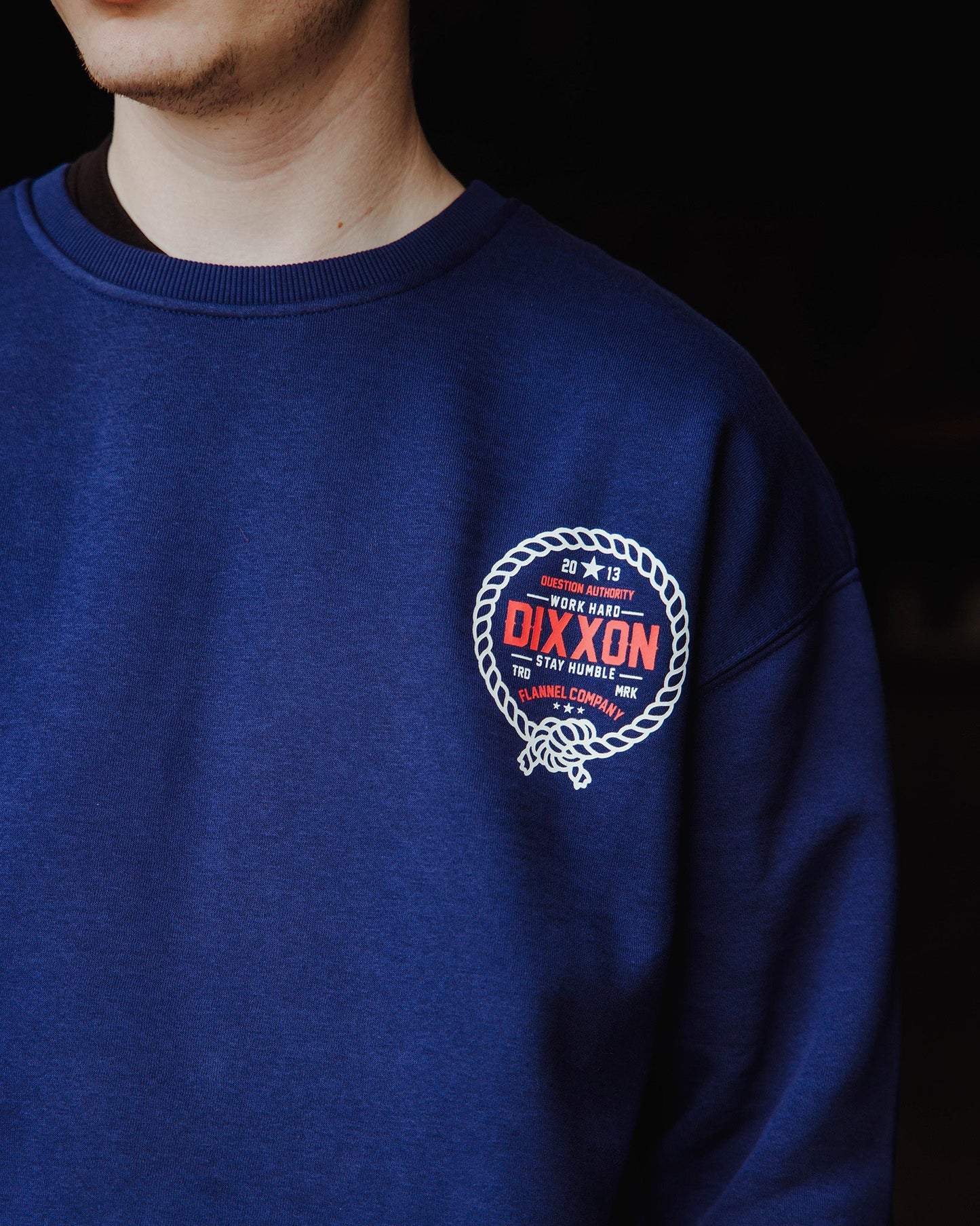 Red & White Trademark Crewneck Sweatshirt - Navy