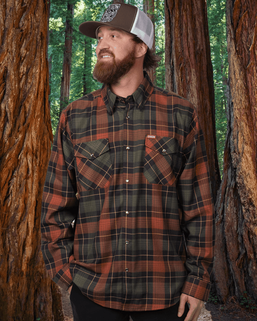 Redwood Forest Flannel - This Land Series