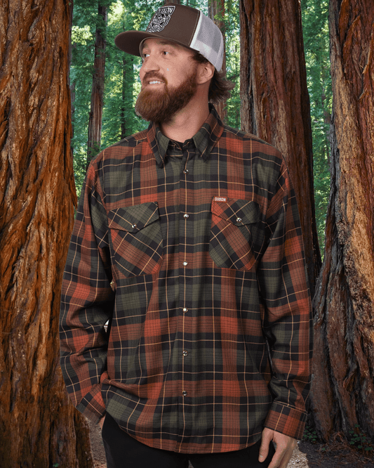 Redwood Forest Flannel - This Land Series