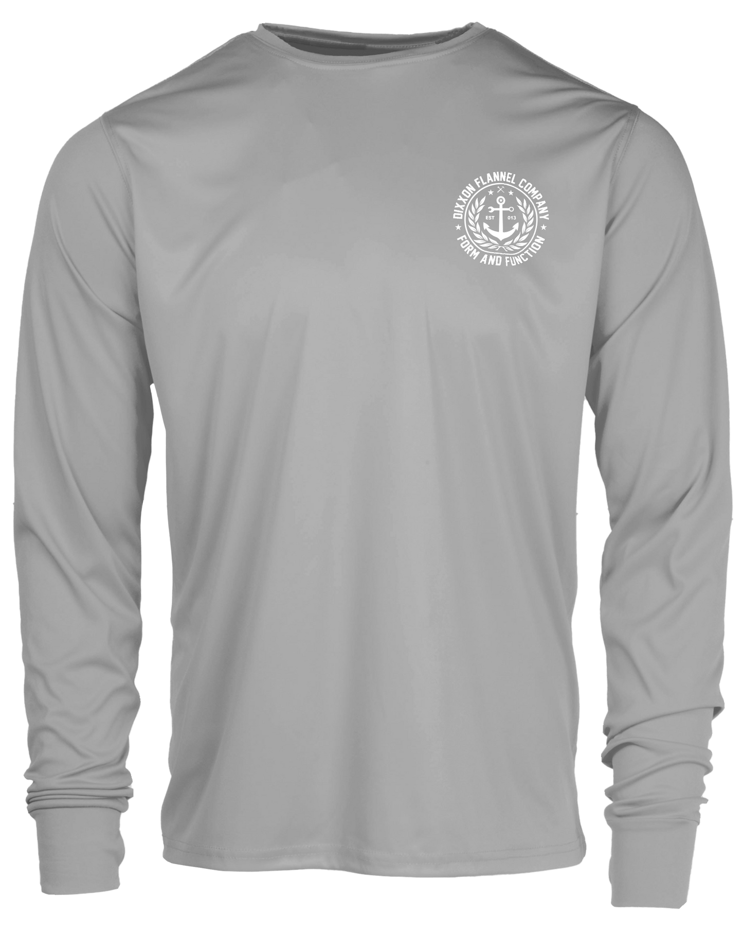 Salty Crest UV Long Sleeve T-Shirt - Gray