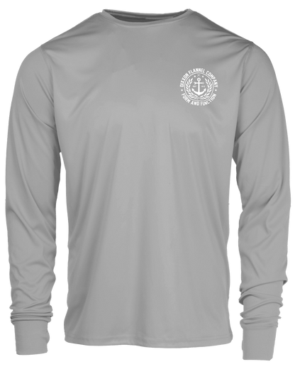Salty Crest UV Long Sleeve T-Shirt - Gray