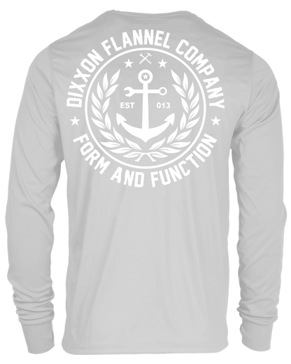 Salty Crest UV Long Sleeve T-Shirt - Gray