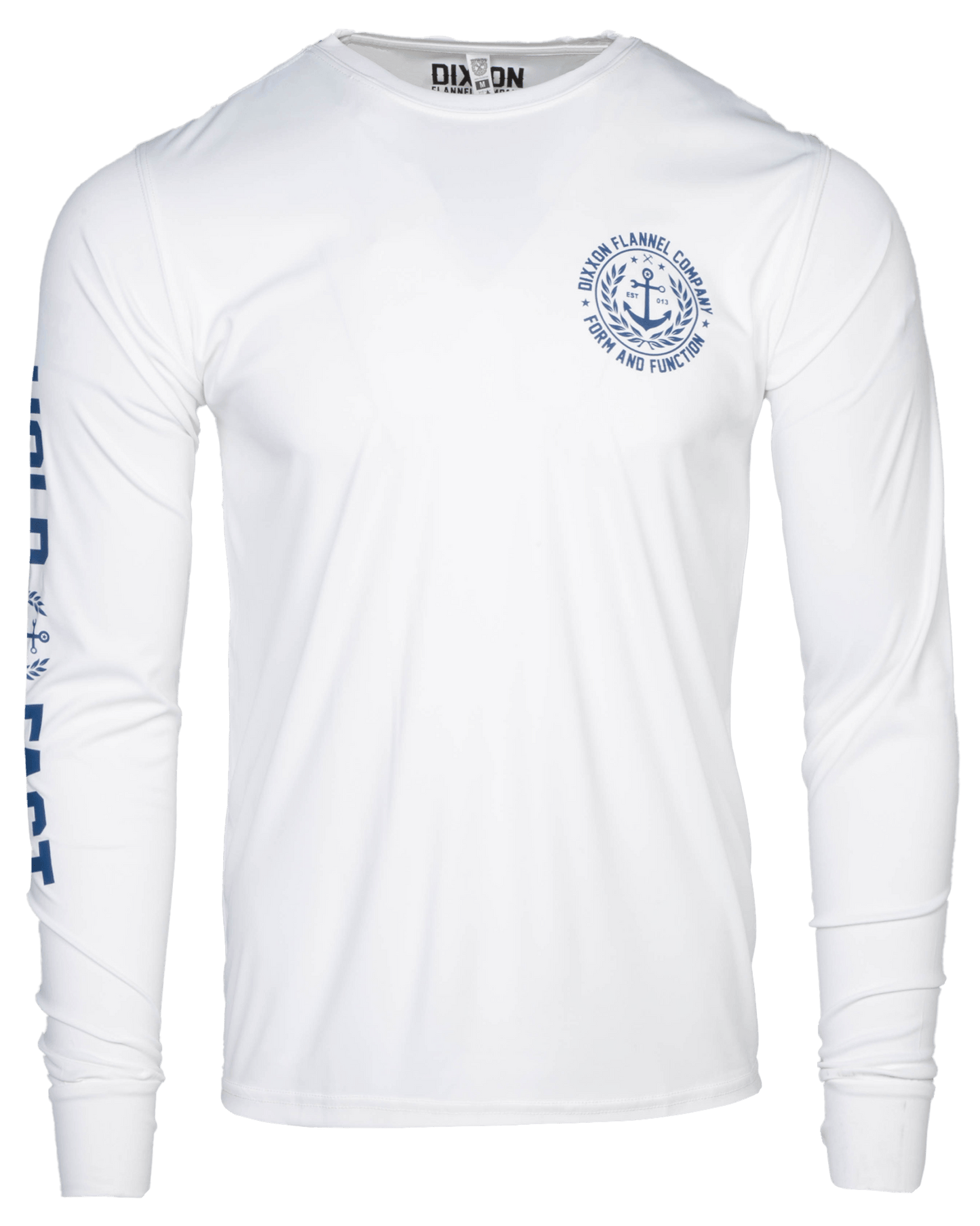 Salty Crest UV Long Sleeve T-Shirt - White & Blue