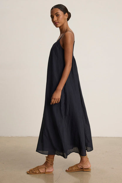 AVERY SILK COTTON VOILE DRESS