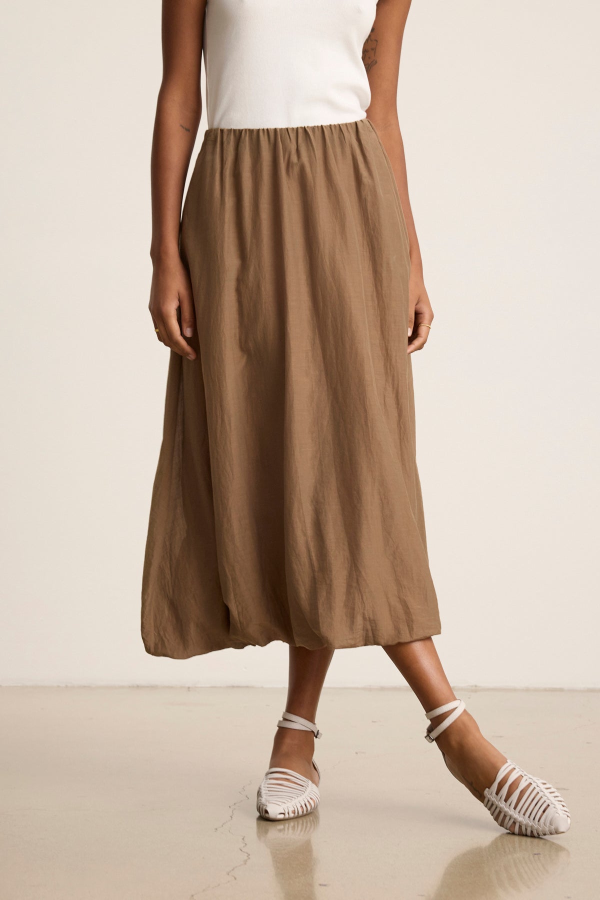 INES SILK COTTON VOILE SKIRT