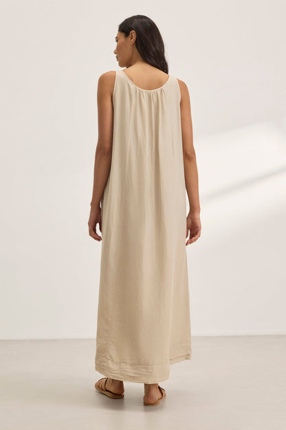 BAYOU SILK COTTON VOILE DRESS