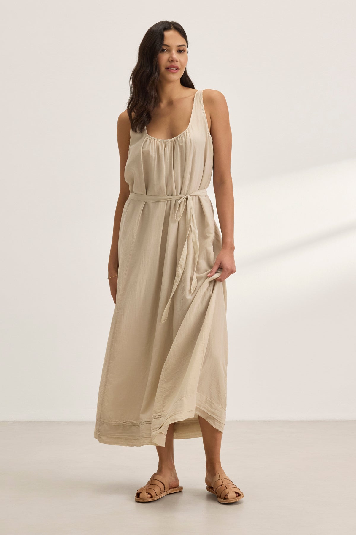 BAYOU SILK COTTON VOILE DRESS