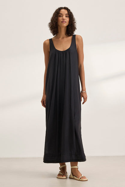 BAYOU SILK COTTON VOILE DRESS