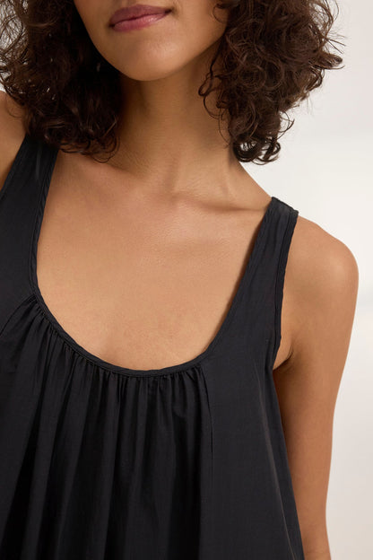 BAYOU SILK COTTON VOILE DRESS