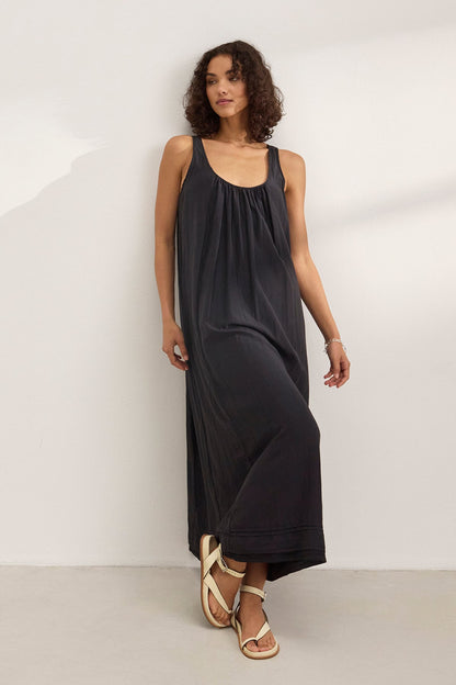 BAYOU SILK COTTON VOILE DRESS