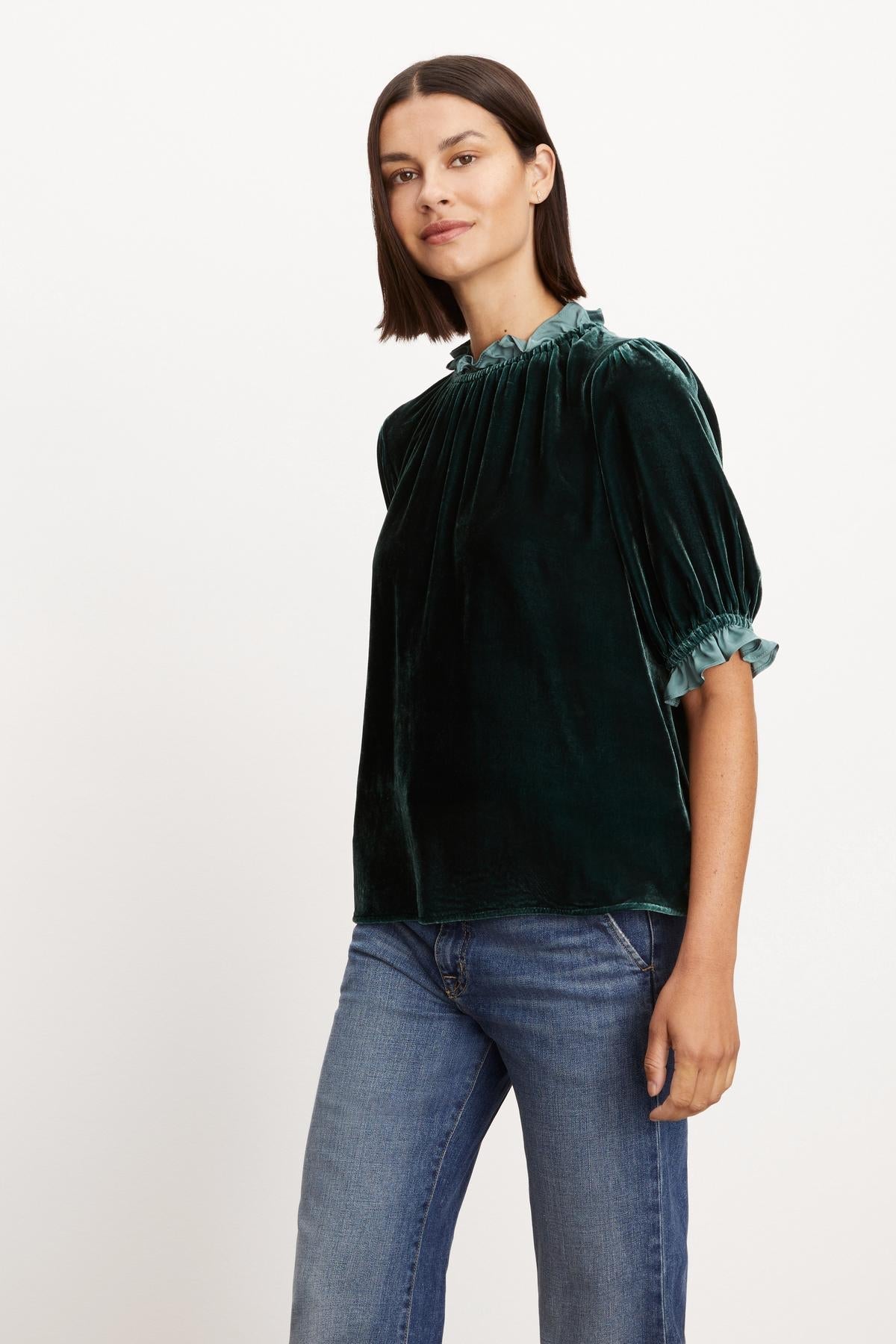 VAL SILK VELVET TOP