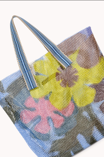 SMALL FLORAL PRINT MESH TOTE BY EPICE